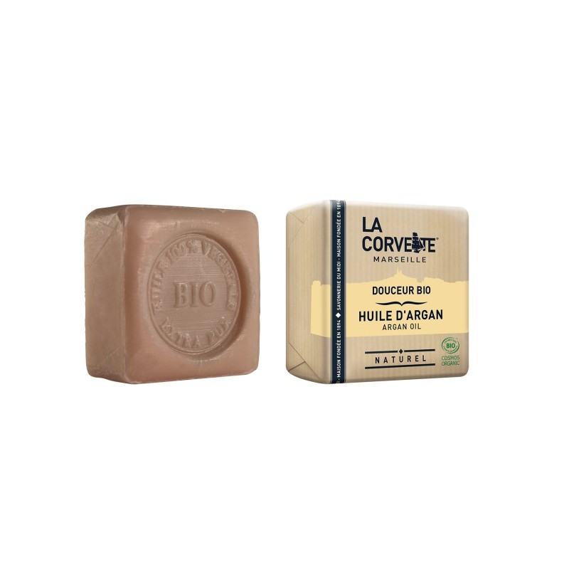 Savon Douceur BIO, Huile d'argan - 100g - La Corvette (Marseille)