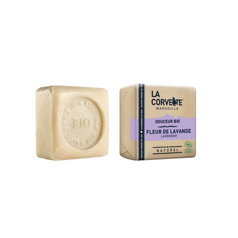 Bio Sanfte Seife, Lavendel Blume - 100g - La Corvette (Marseille)
