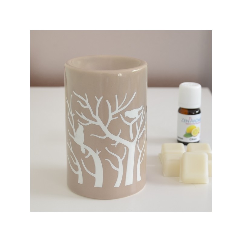 Diffusore di olio essenziale / bruciatore a candela - TreeBee Grigio - ZEN'Arôme