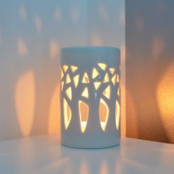 Diffuseur d'huiles essentielles/brûle-parfum à bougie - Forêt, Blanc - ZEN'Arôme