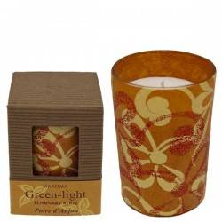 Bougie Green-Light Poire d'Anjou - Cèdre, Citron, Orange, Géranium - 24h - Maroma