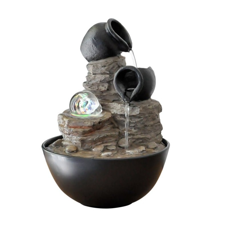 Fontaine à eau - Nature Verso (avec boule de verre éclairée par LED)