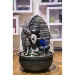 Zimmerbrunnen - Buddha "Gnade" (mit LED-Beleuchtung) - Zen'Light