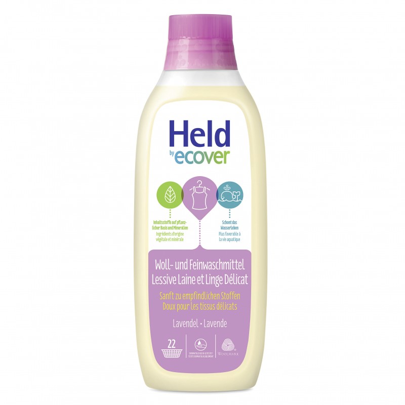 Lessive liquide laine et textiles délicats - Lavande - 1l - Held by Ecover