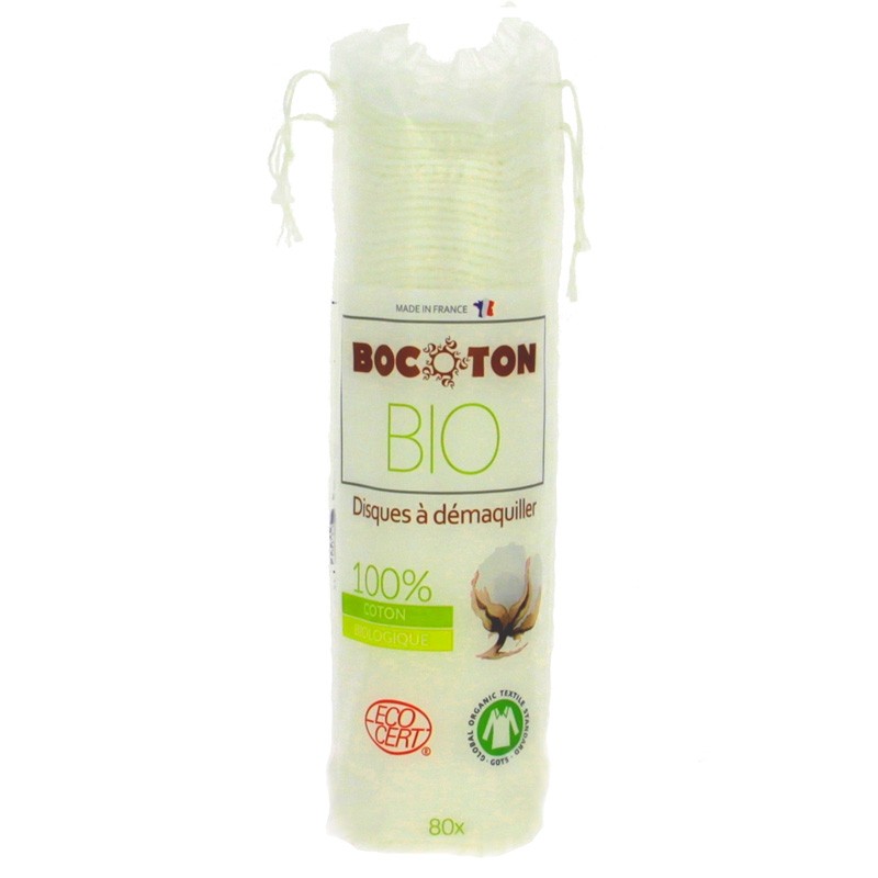 Disques à démaquiller en coton 100% Biologique - 80pces  - Bocoton