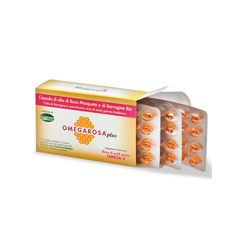 Omegarosa Plus, Capsule di oli di Rosa Mosqueta e di Borragine biologic - 60 caspules - Mosqueta's
