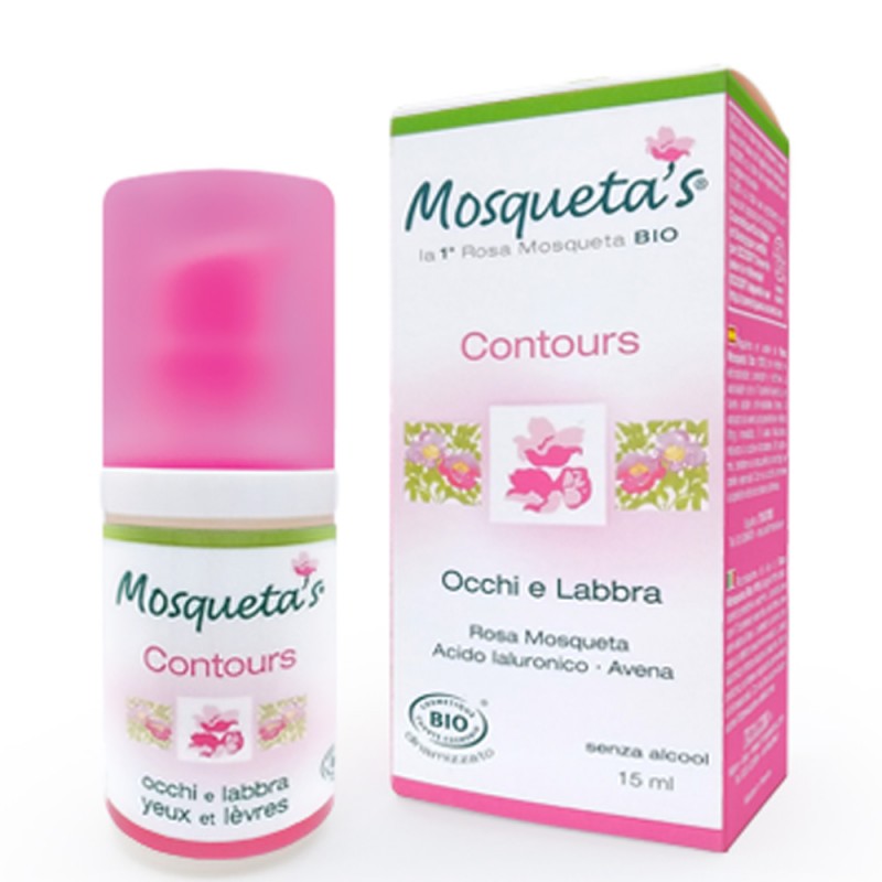 Augen- und Lippenkonturen (mit organischer Moschusrose und Hyaluronsäure) - 15ml - Mosqueta's