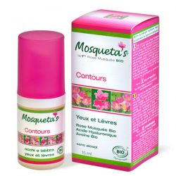 Contorno Occhi e Labbra con Rosa muschiata biologico e Acido ialuronico - 15ml - Mosqueta's