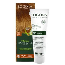 Crème de coloration végétale BIO 210, prêt à l'emploi  - Rouge Cuivré - 150ml - Logona