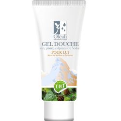 Gel Douche BIO aux plantes alpines du Valais pour LUI - Menhte, Mélèze et bouleau - 200ml - Oléah