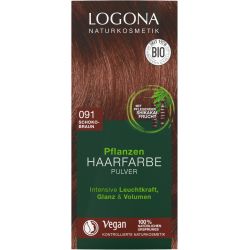 Colorante vegetale organico in polvere BIO 091 - Castano Cioccolata - 2x50g - Logona