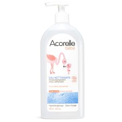 Acqua detergente biologica per neonati, viso e seduta - Ipoallergenico, senza risciacquo - 500ml - Acorelle