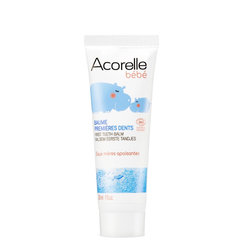 Baume BIO premières dents - Eaux mères apaisantes, Camomille & Guimauve - 30ml - Acorelle