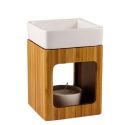 Diffuseur d'huiles essentielles à bougie - "Junior" - En bambou et céramique - Farfalla/Trendform Switzerland
