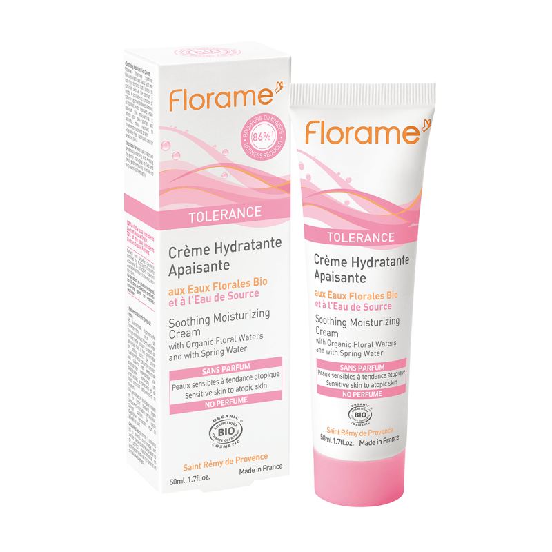 Crème BIO, hydratante et apaisante - Tolérance - 50ml - Florame