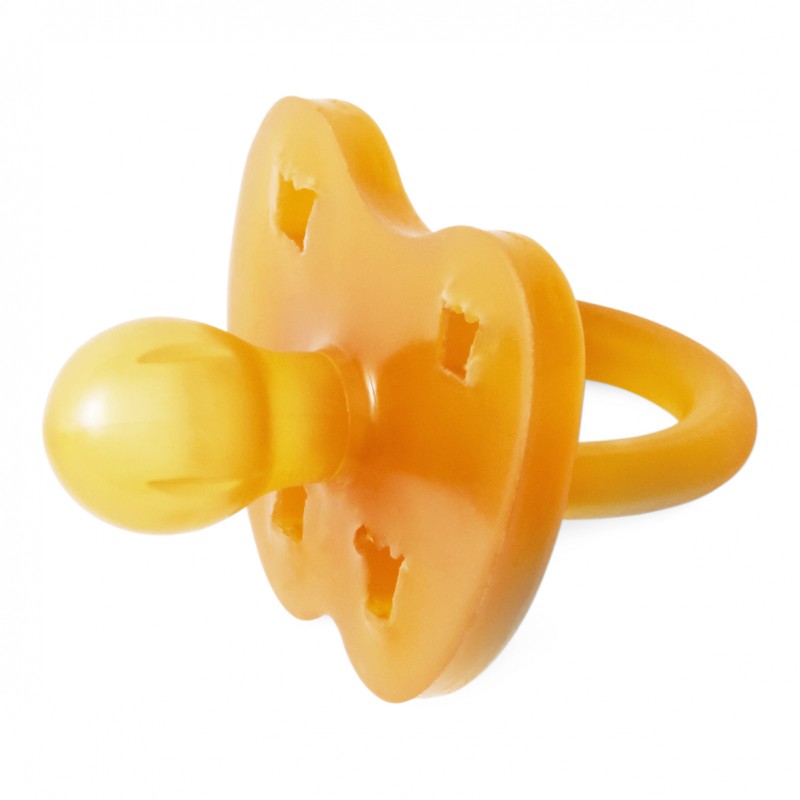 Ciucci per bambini 100% gomma naturale - "Crown pacifier" arrotondato, da 3 a 36 mesi - Hevea