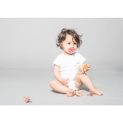Tétines (lolettes) pour bébés 100% caoutchouc naturel - Orthodontique "Melon", 0 à 3 mois - Hevea