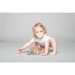 Ciucci per bambini 100% gomma naturale - Ortodontico "Melone", da 0 a 3 mesi - Hevea