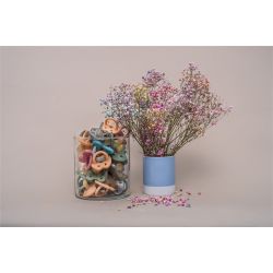 Ciucci per bambini 100% gomma naturale - Ortodontico "Twinlight blue", da 0 a 3 mesi - Hevea