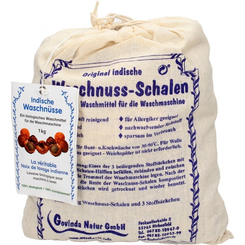 Indische Bio Waschnuss, Waschnüsse - 1kg - Govinda