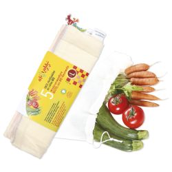 5 wiederverwertbare Taschen aus Bio Baumwolle - L, 30x33cm - Ah'table !