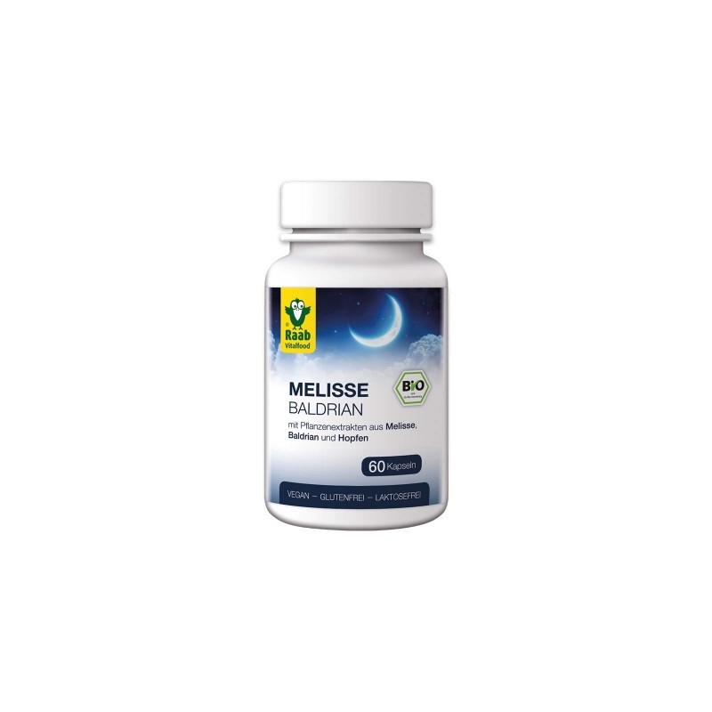 Mélisse & Valériane BIO - 60 capsules de 480mg (28,8g) - Raab Vitalfood