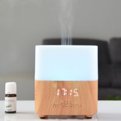Diffuseur d'huiles essentielles ultrasonique, avec Réveil et Bluetooth - TEMPO - ZEN'Arôme