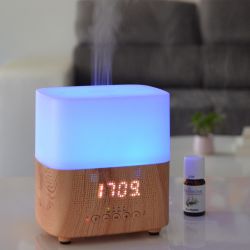 Diffuseur d'huiles essentielles ultrasonique, avec Réveil et Bluetooth - TEMPO - ZEN'Arôme