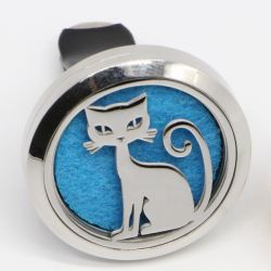 Clip'Arôme - Diffuseur d'huiles essentielles pour voiture - Chat - ZEN'Arôme