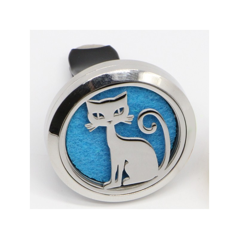 Clip'Arôme - Diffuseur d'huiles essentielles pour voiture - Chat - ZEN'Arôme