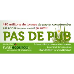 Autocollants - PAS DE PUB / STOP PUB, en français - 1pce - SwissEcoshop.ch