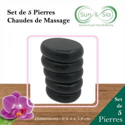 Packung mit 5 heißen Massagesteinen - Thermo Comfort