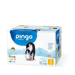 Pannolini per il bambino, svizzero ed ecologico - Mini (3-6kg), 2x 42pz - Pingo