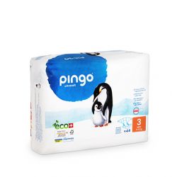 Couches-culottes pour bébé Suisses & Écologiques - Taille 3, Midi (5-9kg) - 2x cartons de 44 pces - Pingo