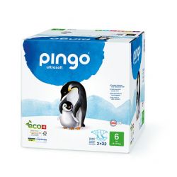 Pannolini per il bambino, svizzero ed ecologico - XL (15-30kg), 2x 32pz - Pingo