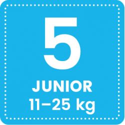 Couches-culottes pour bébé Suisses & Écologiques - Taille 5, Junior (12-25kg) - 2x cartons de 36 pces - Pingo