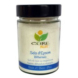 Sel d’Epsom (Sulfate de Magnésium, qualité alimentaire) - 275g (verre) ou 550g (Recharge) - Curenat