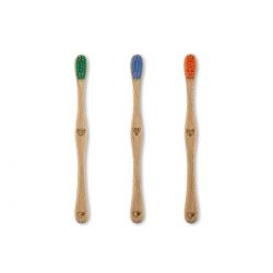 Brosse à dents KIDS (Enfants) en hêtre Suisse, Cerf bleu, Soft - 1pce - Liebwerk