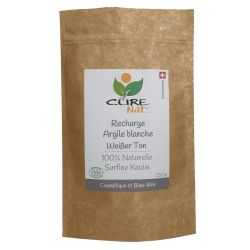 Weißer Ton (Kaolin) - 250g (Glas) oder 250g (Nachfüllpackung) - Curenat