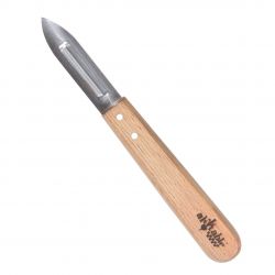 Eplucheur de qualité pour fruits et légumes, en hêtre et inox - 1 pce - Ah! Table