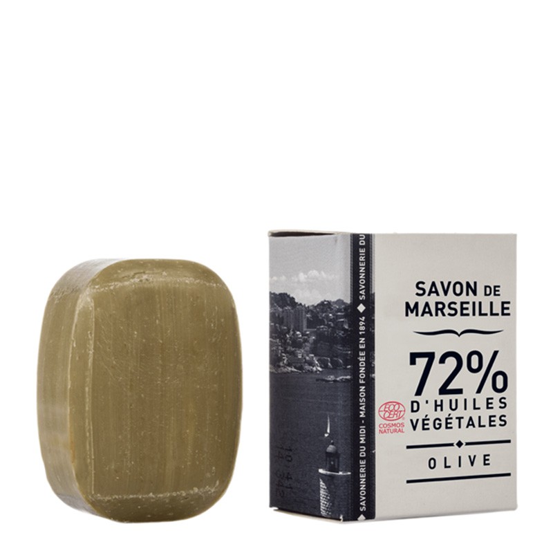 Original BIO-Seife von Marseille Bio nach Olive (Savon de Marseille), 72% - kleine Kieselstein 50g - La Corvette (Marseille)