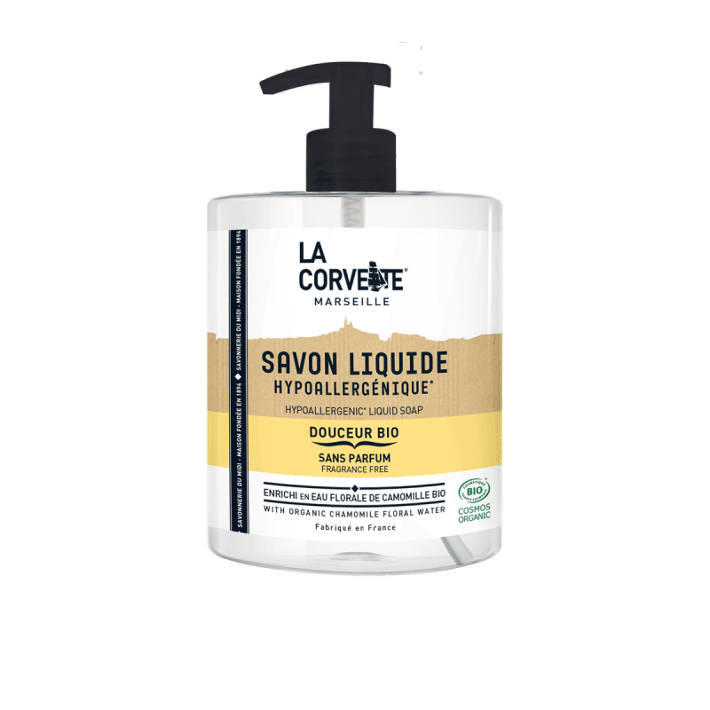 Savon liquide BIO, sans parfum - La Corvette (Marseille)