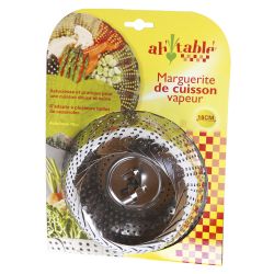 Grande e robusta margherita di cottura a vapore in acciaio inox - 18cm - Ah Table