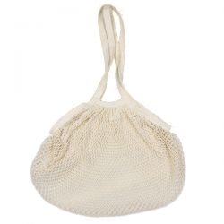 Filet à provisions en coton BIO à anses longues - écru - Ah Table