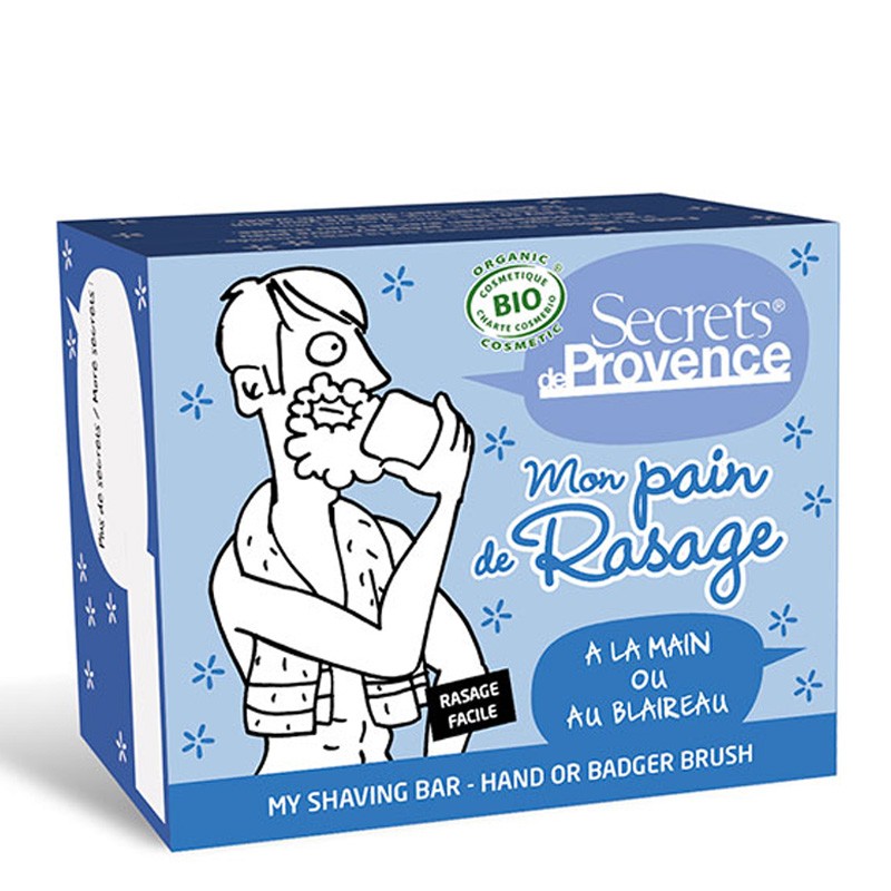 Mon pain de rasage pour Homme Bio - 90g - Secrets de Provence