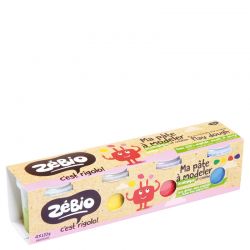 Argilla naturale da modellare - 4 vasetti da 135g - Zélio