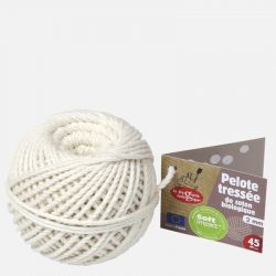 Geflochtene Schnur aus 2mm Bio-Baumwolle - 45m - La Droguerie Écologique