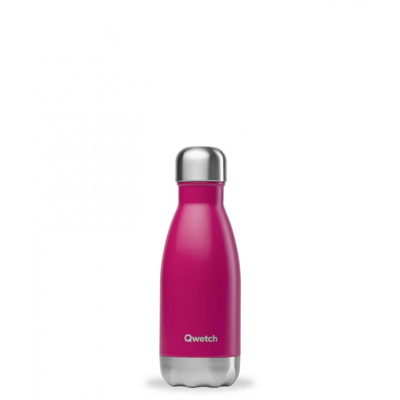 Doppelwandige isolierte Edelstahlflasche, Originals Magenta - 260 ml - Qwetch