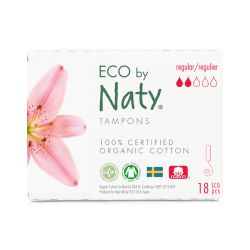 Tampons hygiéniques Regular (sans applicateur) - 18 pces - Naty