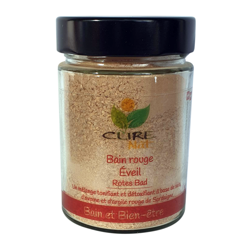 Mélange de bain, Eveil (à l'argile rouge) - 300g (verre) ou 600g (recharge) - Curenat